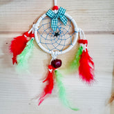 Authentic Dreamcatcher – White, Green & Red
